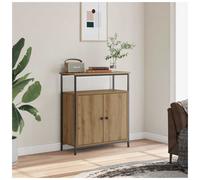 Sideboard Artisan Oak 70x30x80cm Engineered Wood 2-Door Black Leg Modern Storage