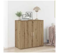 Sideboard Artisan Oak 79x38x80cm Engineered Wood Rustic 2-Door Compact Storage.