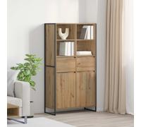 Sideboard Artisan Oak 81x36x150.5cm Engineered Wood Steel 1 Drawer 1Door2Shelves