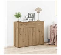 Sideboard Artisan Oak 88 x 30 x 70 cm Engineered Wood 1 Large Drawer 3 Doors New
