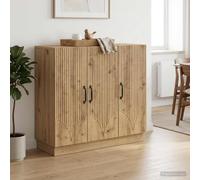 Sideboard Artisan Oak 89 x 34.5 x 77 cm Engineered Wood 3 Door Storage Cabinet