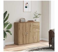 Sideboard Artisan Oak 91x29.5x75cm Engineered Wood Slim Storage Cabinet - Hall