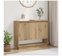 Sideboard Artisan Oak 97x29x75cm Engineered Wood 3-Door Rustic Storage Buffet XL