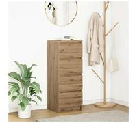 Sideboard Artisan Oak Engineered Wood 37.5x35x99cm 4 Drawer Narrow Cabinet Units