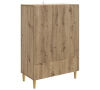 Sideboard Artisan Oak Engineered Wood 66x34.5x95cm 1 Drawer 2 Door Slim Storage