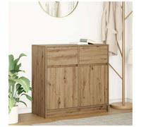 Sideboard Artisan Oak Engineered Wood 80x34x76cm 2 Doors 2 Drawers Hallway Ideal