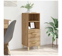 Sideboard Artisan oak engineered wooden 34x34.5x90cm narrow storage cabinet