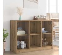Sideboard Artisian Oak 102x37x75.5cm Engineered Wood 2-Door Modern Slim Storage