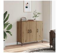 Sideboard Artisian Oak 90x34x80cm Engineered Wood 3 Door Modern Storage Durable+
