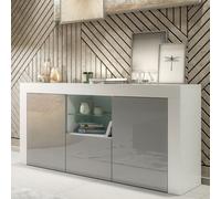 Sideboard Aurora 145Cm - White & Grey Gloss Doors