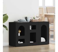 Sideboard Black 100x35x59cm Engineered Wood Modern Storage Console Unit for Home