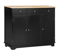 Homcom Sideboard Buffet Cabinet With Storage Cabinets And Drawers Black