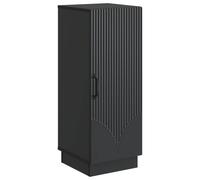 Sideboard Black 33x34.5x87cm Engineered Wood 1-Door Storage Cabinet Contemporary