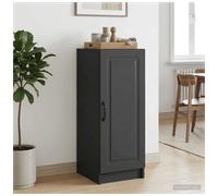 Sideboard Black 33x34.5x87cm Engineered Wood Storage Cabinet with Shelves & Door