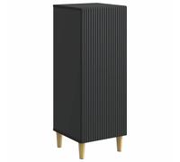 Sideboard Black 33x34.5x90cm Engineered Wood Tapered Legs 1 Door Vintage Chic XL