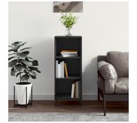 Sideboard Black 34.5x32.5x90cm Engineered Wood & Metal Slim Storage Cabinet Unit