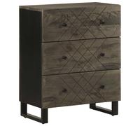 vidaXL Sideboard Black 60x33x75 cm Solid Wood Mango storage cabinet