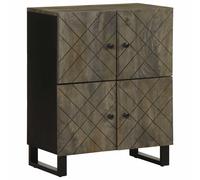 Sideboard Black 60x33x75 cm Solid Wood Mango storage cabinet vidaXL