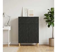 vidaXL Sideboard Black 66 x 34.5 x 90 cm Engineered Wood