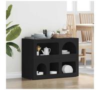 Sideboard Black 80.5x35x59cm Engineered Wood Modern Storage Console Unit Dining
