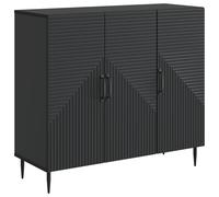 Sideboard Black 89x34.5x80cm Engineered Wood Vintage Modern Storage Unit Dining