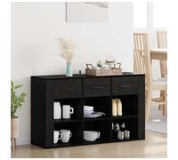 vidaXL Sideboard Black Oak 100 x 30 x 59.5 cm Engineered Wood