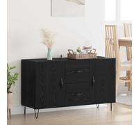 vidaXL Sideboard Black Oak 100 x 36 x 60 cm Engineered Wood