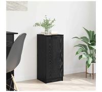 Sideboard Black Oak 30x30x70 cm Engineered Wood Compact Storage Unit with 1 Door