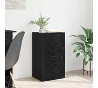 Sideboard Black Oak 40x33x70cm Engineered Wood Compact Storage with Shelves 2pc