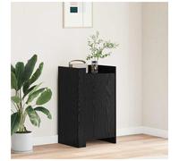 Sideboard Black Oak 45x35x75cm Engineered Wood 1 Door Compact Modern Storage Fit