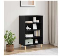 Sideboard Black Oak 57x35x89.5cm Engineered Wood Modern Hallway Storage Unit 1pc