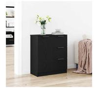 vidaXL Sideboard with Drawer Black Oak 60 x 30 x 70 cm Engineered Wood