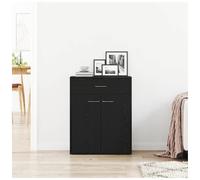 vidaXL Sideboard with Drawer Black Oak 60 x 30 x 75 cm Engineered Wood, Black