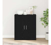 Sideboard Black Oak 60x31x70cm Engineered Wood Storage Cabinet Buffet Hall Unit