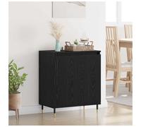 Sideboard Black Oak 60x35x70cm Engineered Wood 2 Door Modern Storage Unit Shelf