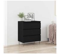 vidaXL Sideboard with Drawer Black Oak 60 x 35 x 70 cm Engineered Wood, Black