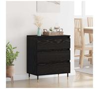 vidaXL Sideboard with Drawer Black Oak 60 x 35 x 70 cm Engineered Wood
