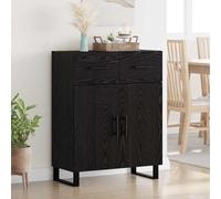 vidaXL Sideboard Black Oak 69.5 x 34 x 90 cm Engineered Wood