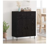 vidaXL Sideboard Black Oak 69.5 x 34 x 90 cm Engineered Wood