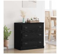 vidaXL Sideboard Black Oak 70 x 35.5 x 67.5 cm Engineered Wood
