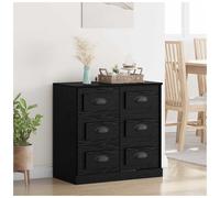 vidaXL Sideboard Black Oak 70 x 35.5 x 67.5 cm Engineered Wood