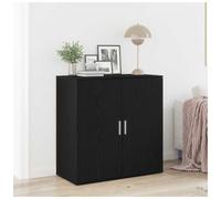 vidaXL Sideboard Black Oak 79 x 38 x 80 cm Engineered Wood, Black