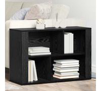Sideboard Black Oak 80x30x53cm Engineered Wood Rustic Storage Cabinet for Home.