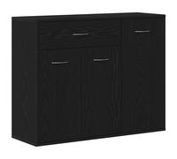 vidaXL Sideboard Black Oak 88x30x70 cm Engineered Wood, Black
