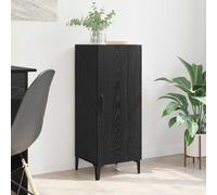 Sideboard Black Oak Engineered Wood 34.5 x 34 x 90 cm Modern Storage Cabinet New