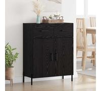 vidaXL Sideboard Black Oak 69.5 x 34 x 90 cm Engineered Wood