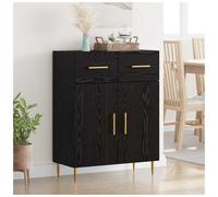 vidaXL Sideboard Black Oak 69.5 x 34 x 90 cm Engineered Wood