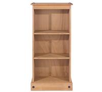 Core Products Premium Corona Low Narrow Bookcase, Antique Waxed Pine