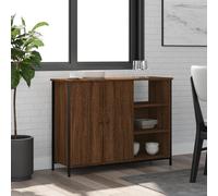 Sideboard Brown Oak 100x33x75 cm Engineered Wood Berkfield Home Brown One Size