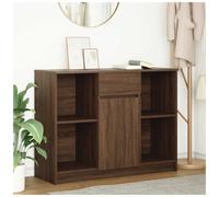 Sideboard Brown Oak 101x35x76 cm Engineered Wood 1 Door 1 Drawer Storage Hallway